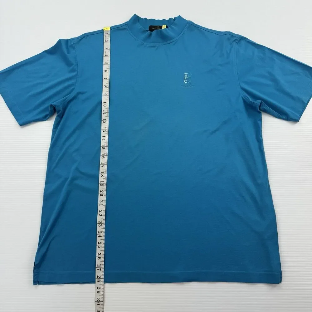 Bugatchi TPC Scottsdale Golf Shirt Mens M Blue Mercerized Cotton